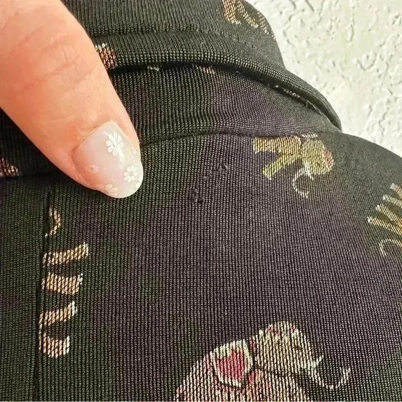 Vintage Ronnie Nicole long sleeve elephant print button up blouse size 14 - Picture 8 of 15